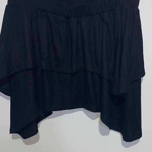 Go Couture Women's Layered Asymmetric Hem Convertible Tube Mini Skirt Blue M NWT - Picture 4 of 7